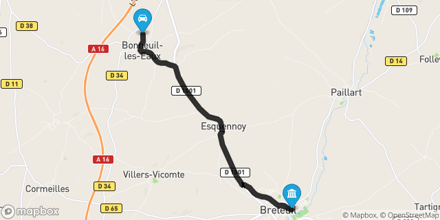 Itinéraire vers Breteuil