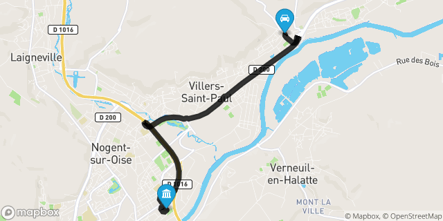 Itinéraire vers Creil