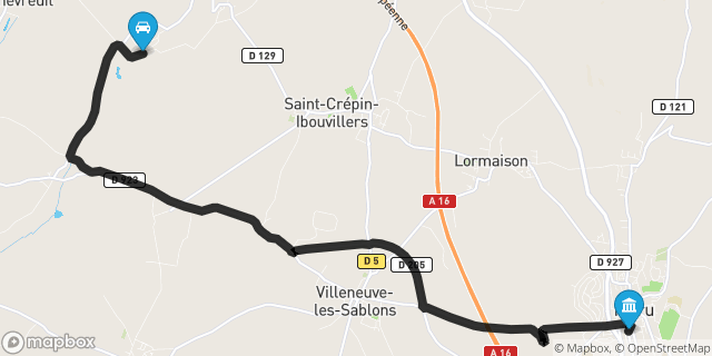 Itinéraire vers Méru