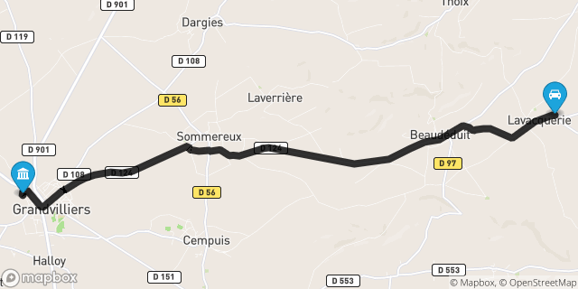 Itinéraire vers Grandvilliers