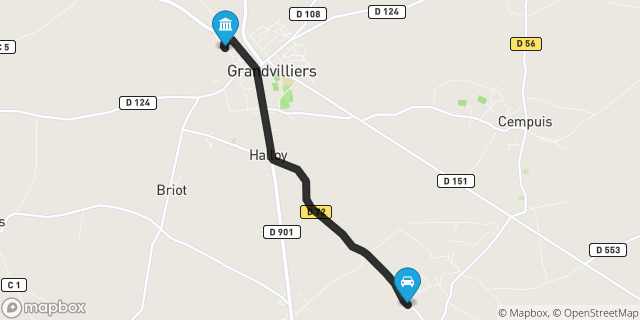 Itinéraire vers Grandvilliers