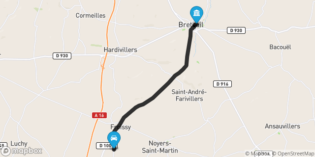 Itinéraire vers Breteuil