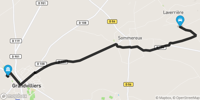 Itinéraire vers Grandvilliers
