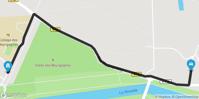 Itinéraire vers Chantilly
