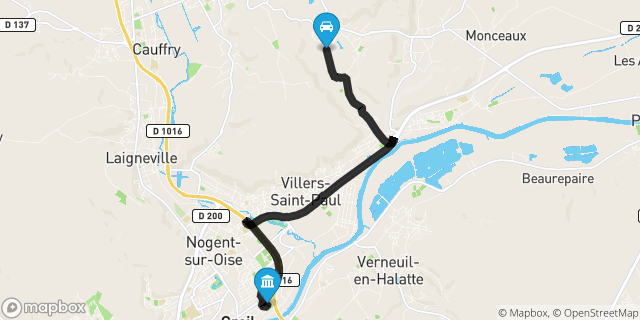 Itinéraire vers Creil