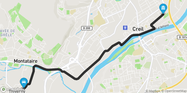 Itinéraire vers Creil