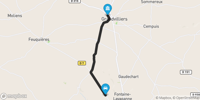 Itinéraire vers Grandvilliers