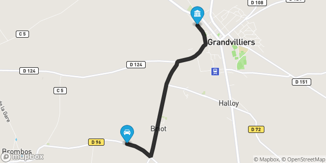 Itinéraire vers Grandvilliers