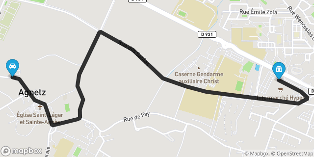 Itinéraire vers Clermont