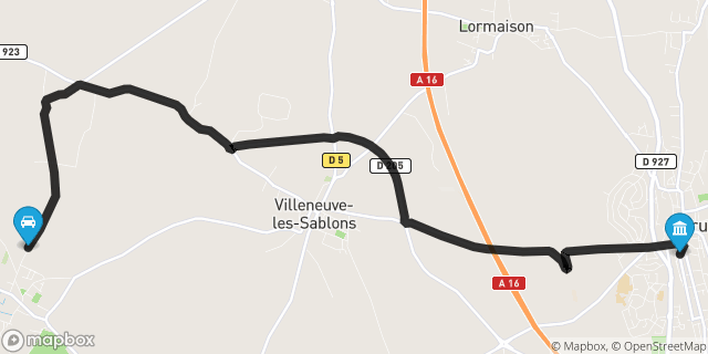 Itinéraire vers Méru