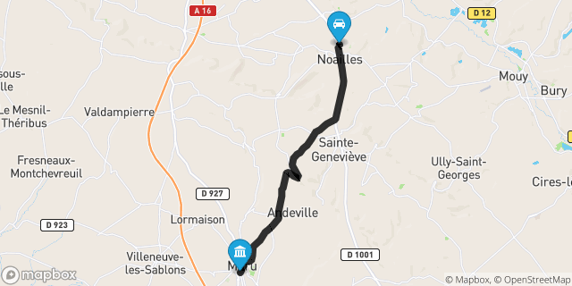 Itinéraire vers Méru