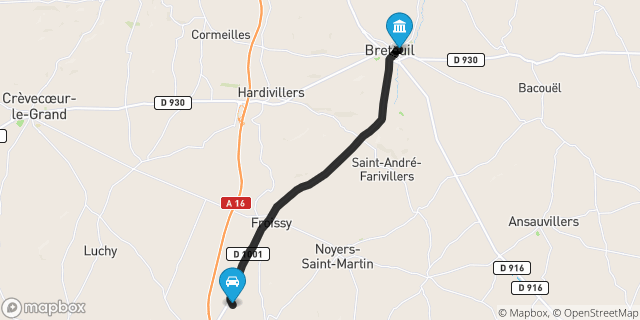 Itinéraire vers Breteuil
