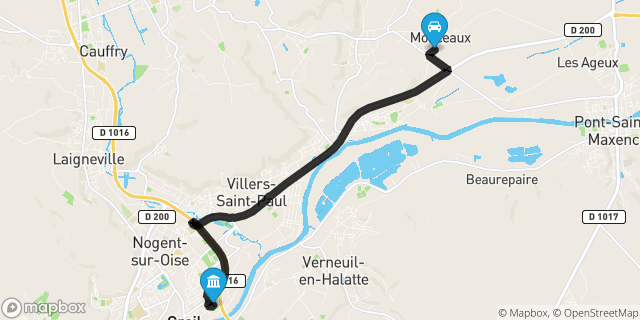 Itinéraire vers Creil