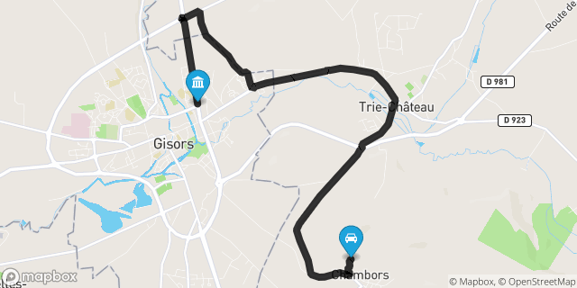 Itinéraire vers Gisors