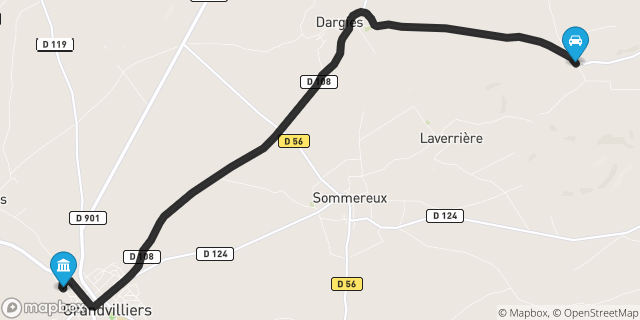 Itinéraire vers Grandvilliers