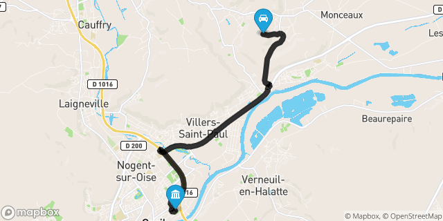 Itinéraire vers Creil