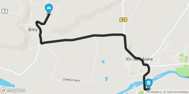 Itinéraire vers Vic-sur-Aisne