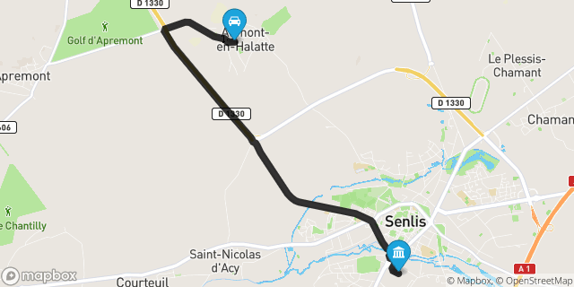 Itinéraire vers Senlis
