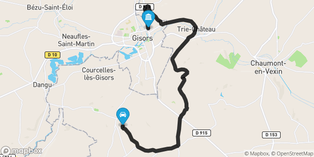 Itinéraire vers Gisors