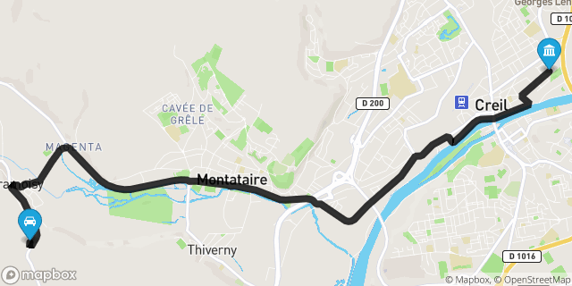 Itinéraire vers Creil