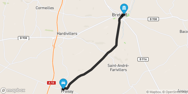 Itinéraire vers Breteuil