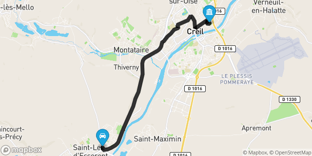 Itinéraire vers Creil