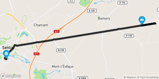 Itinéraire vers Senlis