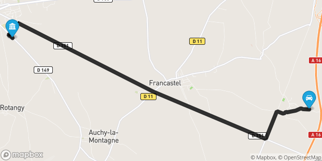 Itinéraire vers Crèvecoeur-le-Grand