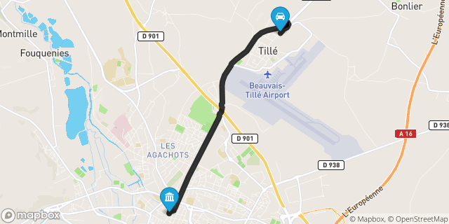 Itinéraire vers Beauvais
