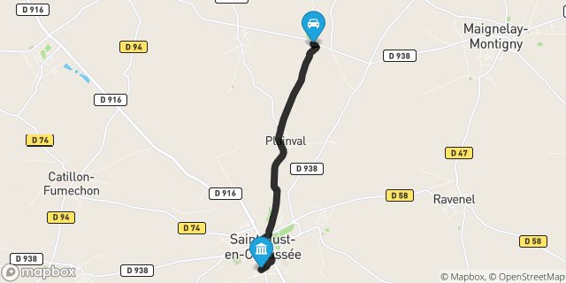 Itinéraire vers Saint-Just-en-Chaussée