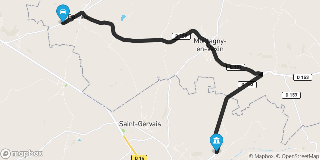 Itinéraire vers Magny-en-Vexin