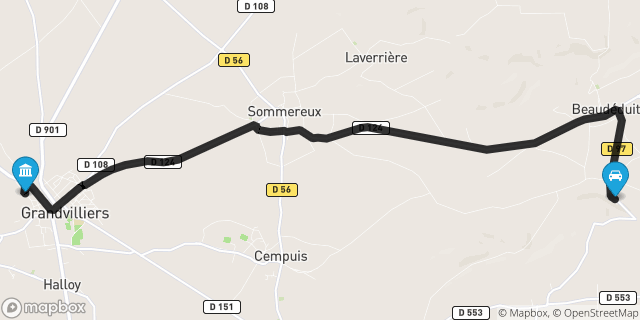 Itinéraire vers Grandvilliers
