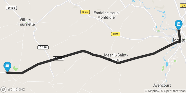 Itinéraire vers Montdidier