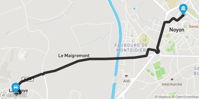 Itinéraire vers Noyon