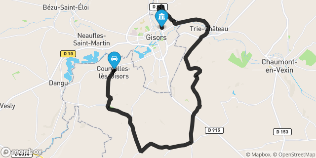 Itinéraire vers Gisors