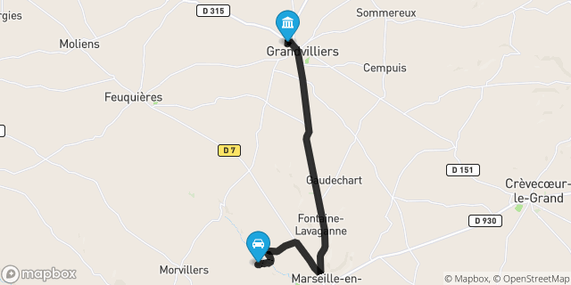 Itinéraire vers Grandvilliers