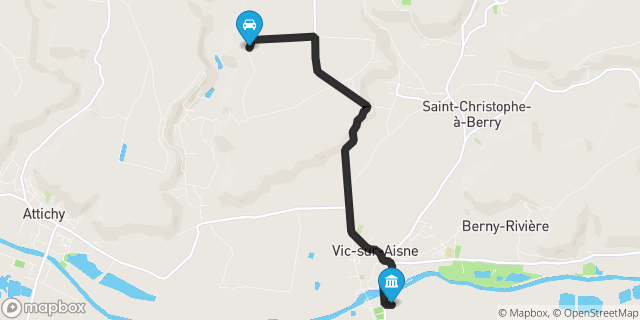 Itinéraire vers Vic-sur-Aisne