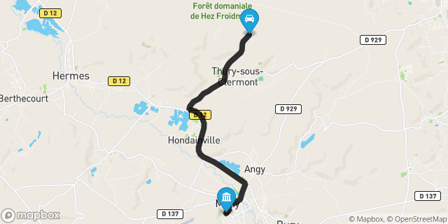 Itinéraire vers Mouy