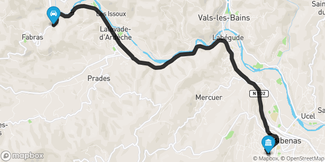 Itinéraire vers Aubenas