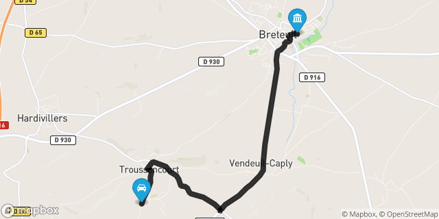 Itinéraire vers Breteuil