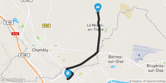 Itinéraire vers Persan