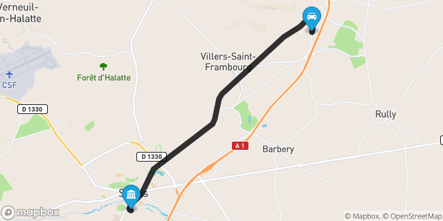 Itinéraire vers Senlis