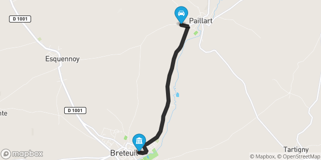 Itinéraire vers Breteuil