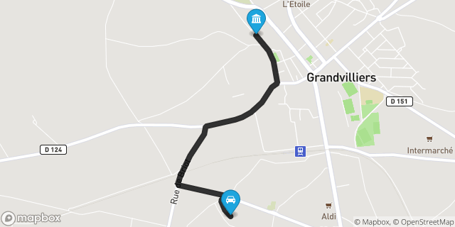 Itinéraire vers Grandvilliers