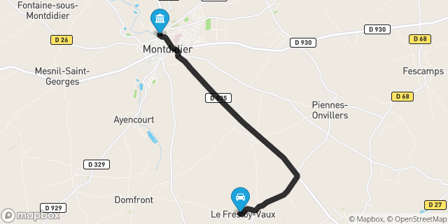 Itinéraire vers Montdidier