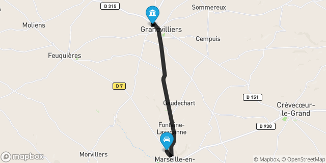 Itinéraire vers Grandvilliers