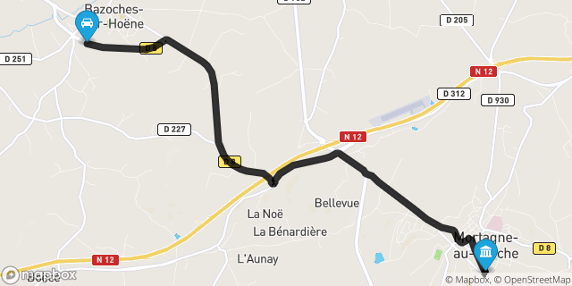 Itinéraire vers Mortagne-au-Perche