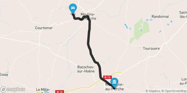 Itinéraire vers Mortagne-au-Perche