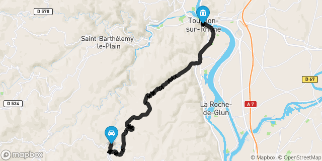 Itinéraire vers Tournon-sur-Rhône