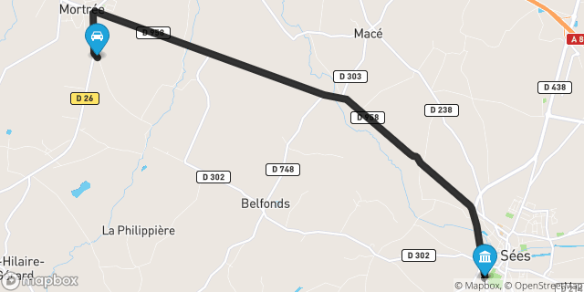 Itinéraire vers Sées